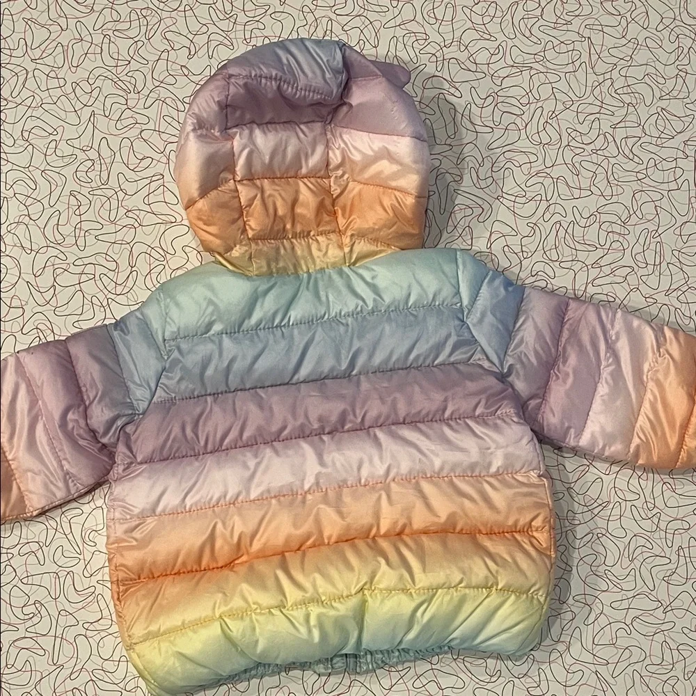 Baby Gap Rainbow Baby Puffer Jacket‎ with Ears Size 0-6 months